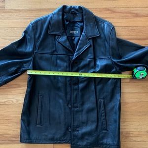 GUESS M leather jacket black gorgeous nwot